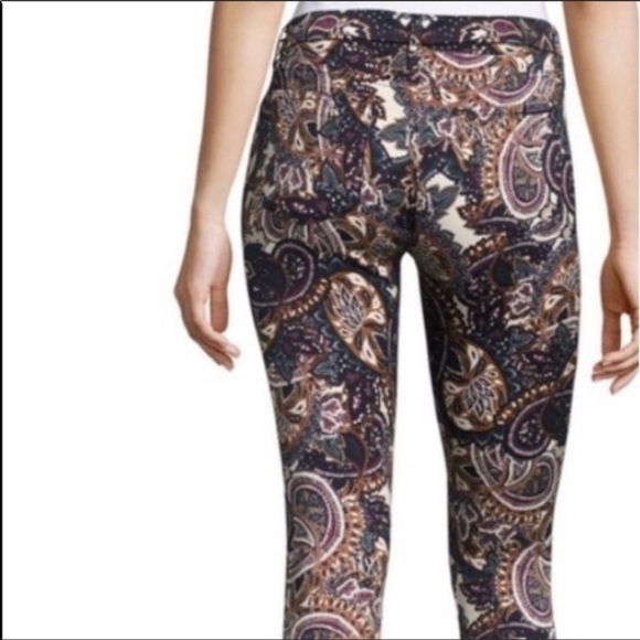 7 For All Mankind Paisley Print Pants Side 25 - Picture 3 of 13